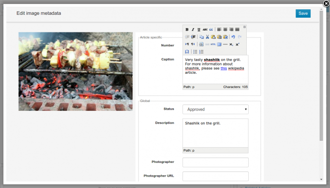 Article specific captions also benefit from the feature.